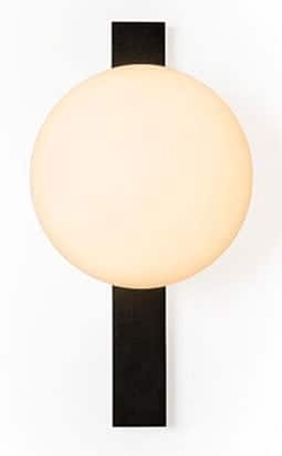 Estiluz Circ væglampe med plade sort