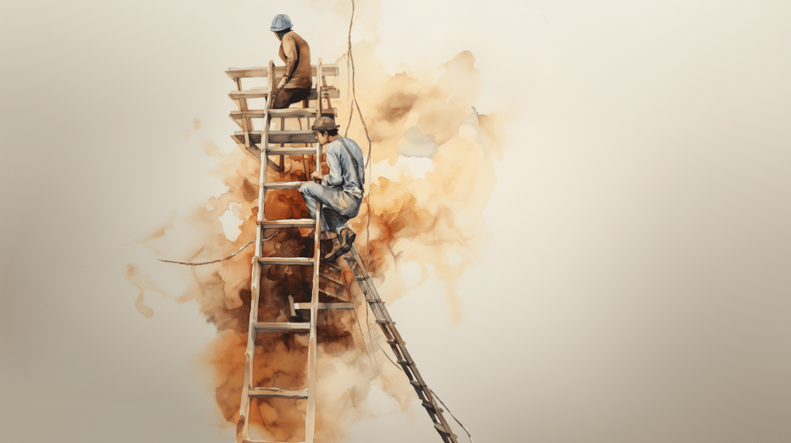 Lav eller høj trappestige arbejdshøjden på en trappestige skal være sikker